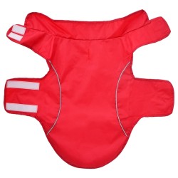 Imperméable pour chien avec bandes réfléchissantes polyester rouge taille XXS 622923622923