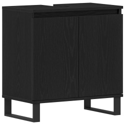 Meuble de Lavabo de Salle de Bain Chêne noir 58 x 33 x 60 cm 622925622925