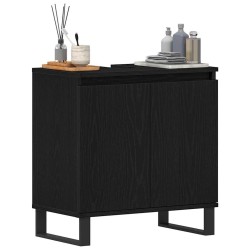 Meuble de Lavabo de Salle de Bain Chêne noir 58 x 33 x 60 cm 622925622925