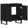 Meuble de Lavabo de Salle de Bain Chêne noir 58 x 33 x 60 cm 622925622925