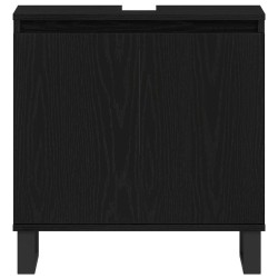 Meuble de Lavabo de Salle de Bain Chêne noir 58 x 33 x 60 cm 622925622925