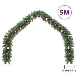 Guirlande de Noël décorée avec boules 5 m 622926622926