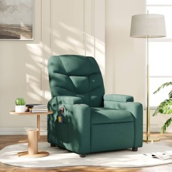 Fauteuil inclinable de massage vert foncé tissu 622927622927
