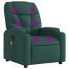 Fauteuil inclinable de massage vert foncé tissu 622927622927