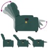 Fauteuil inclinable de massage vert foncé tissu 622927622927