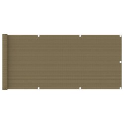 Écran de balcon Taupe 75x600 cm PEHD 622928622928