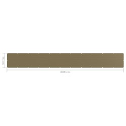 Écran de balcon Taupe 75x600 cm PEHD 622928622928