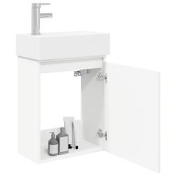 Meuble de salle de bain avec robinet Blanc 45,5 x 22,5 x 84 cm 622932622932
