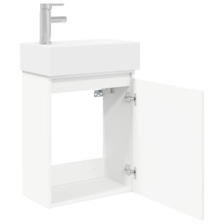 Meuble de salle de bain avec robinet Blanc 45,5 x 22,5 x 84 cm 622932622932