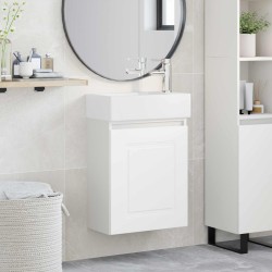 Meuble de salle de bain avec robinet Blanc 45,5 x 22,5 x 84 cm 622934622934