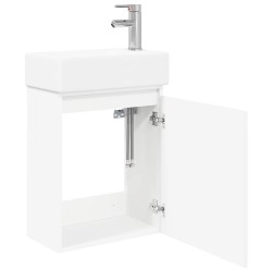 Meuble de salle de bain avec robinet Blanc 45,5 x 22,5 x 84 cm 622934622934