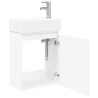 Meuble de salle de bain avec robinet Blanc 45,5 x 22,5 x 84 cm 622934622934