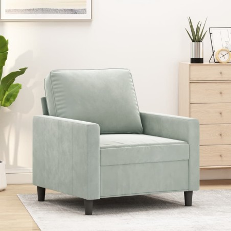 Fauteuil Gris clair 60 cm Velours  622936622936