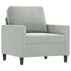 Fauteuil Gris clair 60 cm Velours  622936622936