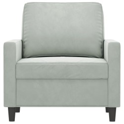 Fauteuil Gris clair 60 cm Velours  622936622936
