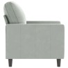 Fauteuil Gris clair 60 cm Velours  622936622936