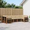 Ensemble de canapés d'extérieur 7 pcs Naturel et Beige 622939622939