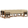 Ensemble de canapés d'extérieur 7 pcs Naturel et Beige 622939622939