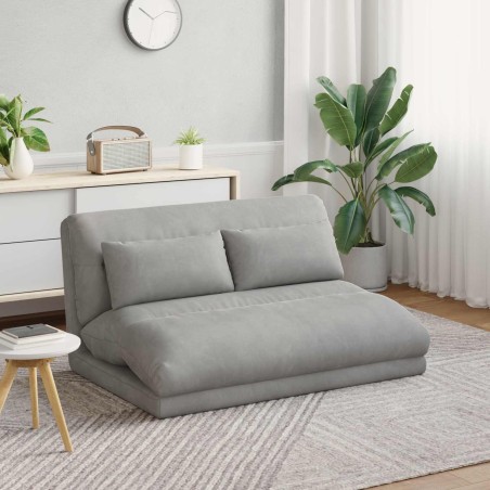 Fauteuil de sol ajustable Gris clair Velours 622940622940