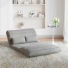 Fauteuil de sol ajustable Gris clair Velours 622940622940
