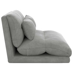 Fauteuil de sol ajustable Gris clair Velours 622940622940