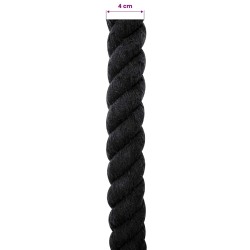 Corde Noir 4 x 4 x 500 cm Coton 622945622945