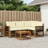 Ensemble de canapés d'extérieur 5 pcs Naturel et Crème 622950622950