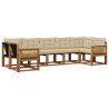 Ensemble de canapés d'extérieur 7 pcs Naturel et Beige 622952622952