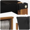 Ensemble de canapés d'extérieur 3 pcs Naturel et noir 622953622953