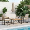 Ensemble de meubles d'extérieur 4 pcs Beige et blanc crème 622966622966