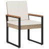 Ensemble de meubles d'extérieur 4 pcs Beige et blanc crème 622966622966