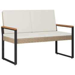Ensemble de meubles d'extérieur 4 pcs Beige et blanc crème 622966622966