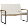 Ensemble de meubles d'extérieur 4 pcs Beige et blanc crème 622966622966