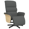 Fauteuil inclinable avec repose-pieds gris foncé tissu 622967622967