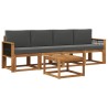 Ensemble de canapés d'extérieur 4 pcs Naturel et Anthracite 622972622972