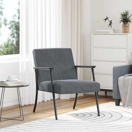 fauteuil Gris foncé 59 x 75 x 78 cm Velours 622973622973