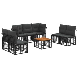 Ensemble de canapés d'extérieur 8 pcs Noir et Gris foncé 622977622977