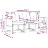 Ensemble de canapés d'extérieur 3 pcs Naturel et Beige 622978622978