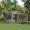 Mur de tente de fête 2 pcs 400 x 195 cm Gris clair PE et acier 622985622985