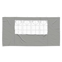 Mur de tente de fête 2 pcs 400 x 195 cm Gris clair PE et acier 622985622985