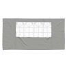 Mur de tente de fête 2 pcs 400 x 195 cm Gris clair PE et acier 622985622985