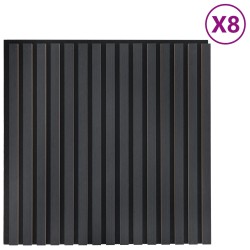 Panneaux muraux 8 pcs Anthracite 60,5 x 60 cm 622986622986