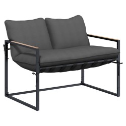 Ensemble de canapé de jardin 4 pcs Noir et anthracite Acier 622987622987