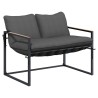Ensemble de canapé de jardin 4 pcs Noir et anthracite Acier 622987622987