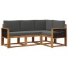 Ensemble de canapés d'extérieur 4 pcs Naturel et Anthracite 622989622989