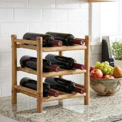 Étagère à vin Naturel 32,5 x 29,5 x 36 cm Bambou 622991622991