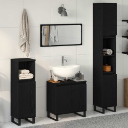 Ensemble de mobilier de salle de bain 3 pcs Chêne noir 622994622994