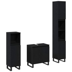 Ensemble de mobilier de salle de bain 3 pcs Chêne noir 622994622994