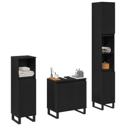 Ensemble de mobilier de salle de bain 3 pcs Chêne noir 622994622994