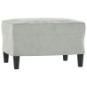 Fauteuil avec repose-pied Gris clair 60 cm Velours 622996622996